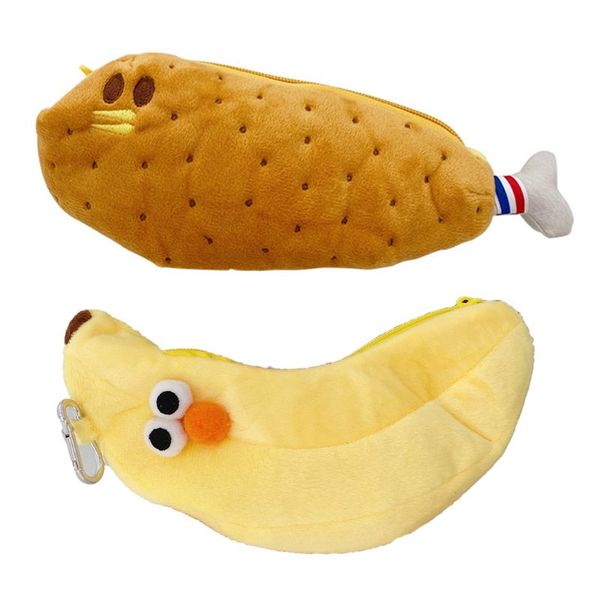 creative chicken banana plush pencil case cute pen bag box stationery pouch kids, Black;red
creative chicken banana plush pencil case cute pen bag box stationery pouch kids, Black;red