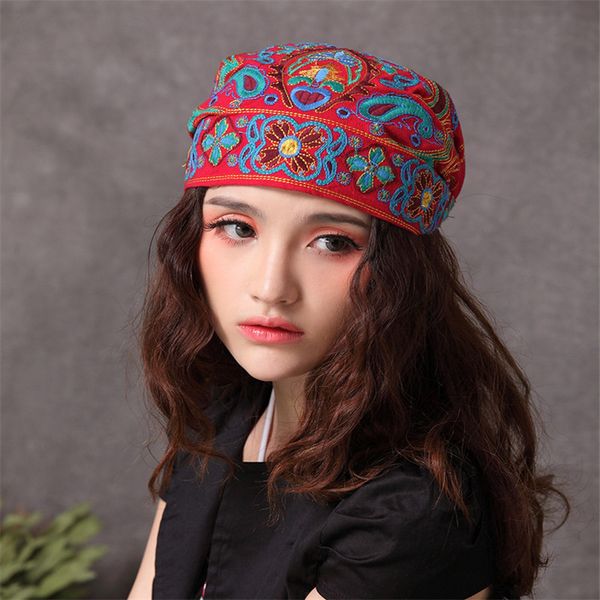 beanie women mexican style ethnic vintage embroidery flowers bandanas red print hat winter hats for women, Blue;gray
beanie women mexican style ethnic vintage embroidery flowers bandanas red print hat winter hats for women, Blue;gray