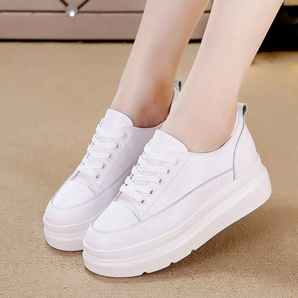 genuine leather shoes women sneakers height increasing shoes casual woman white footwear new spring summer thick sole 5cm a1437, Black
genuine leather shoes women sneakers height increasing shoes casual woman white footwear new spring summer thick sole 5cm a1437, Black