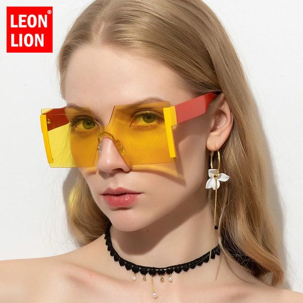 leonlion luxury oversized sunglasses women 2020 square glasses women/men retro eyeglasses women rimless feminino, White;black
leonlion luxury oversized sunglasses women 2020 square glasses women/men retro eyeglasses women rimless feminino, White;black