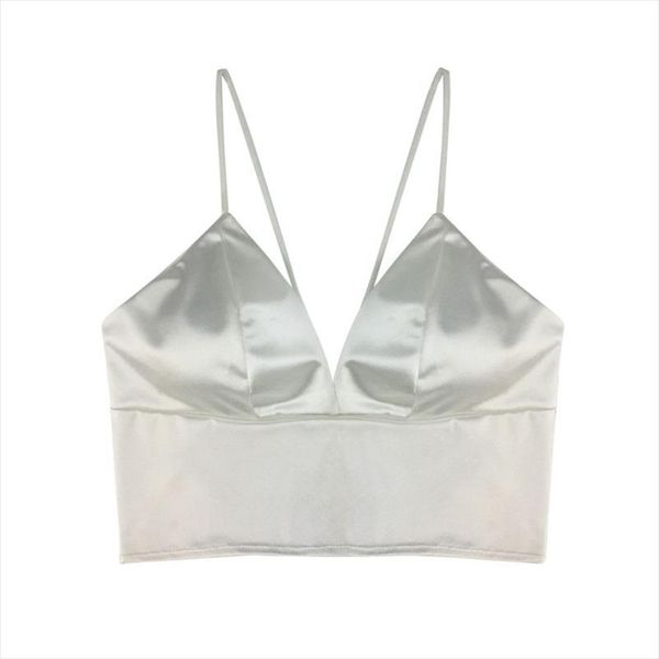 crop women bralette satin silk tank ladies camisole spaghetti strap cropped feminino t shirt crochet camis, White
crop women bralette satin silk tank ladies camisole spaghetti strap cropped feminino t shirt crochet camis, White