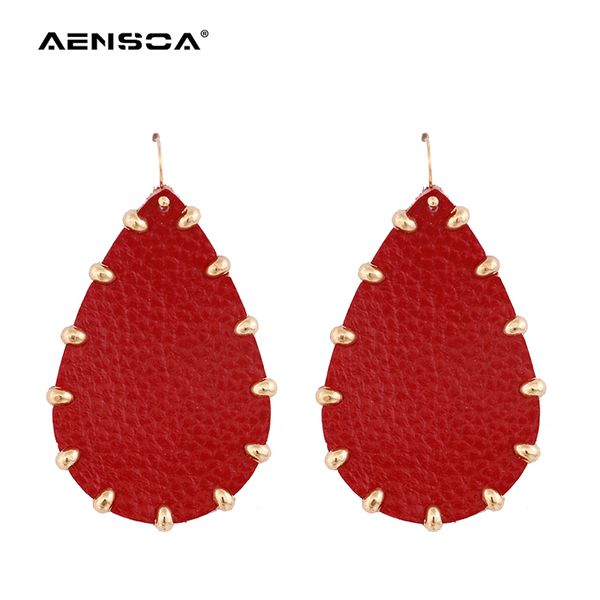 dangle & chandelier aensoa unique simple leather water drop earrings for women teardrop statement fashion jewelry ladies party pendientes, Silver
dangle & chandelier aensoa unique simple leather water drop earrings for women teardrop statement fashion jewelry ladies party pendientes, Silver