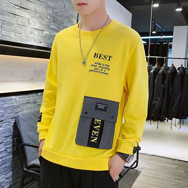 ymwmhu fashion men hoodies yellow long sleeve o neck autumn and winter sweatshhirt loose streetwear hoodie embroidery clothes, Black
ymwmhu fashion men hoodies yellow long sleeve o neck autumn and winter sweatshhirt loose streetwear hoodie embroidery clothes, Black