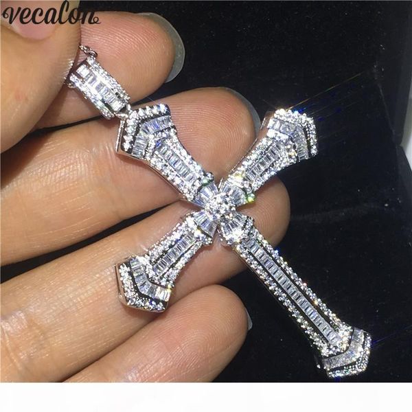 vecalon handamde long cross pendant 925 sterling silver 5a cz stone cross pendant necklace for women men party wedding jewelry
vecalon handamde long cross pendant 925 sterling silver 5a cz stone cross pendant necklace for women men party wedding jewelry