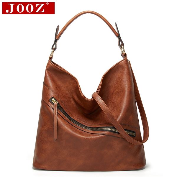 2020 retro women's bags large capacity tote bag quality leather women leather handbag bucket all-match shoulder messenger bag