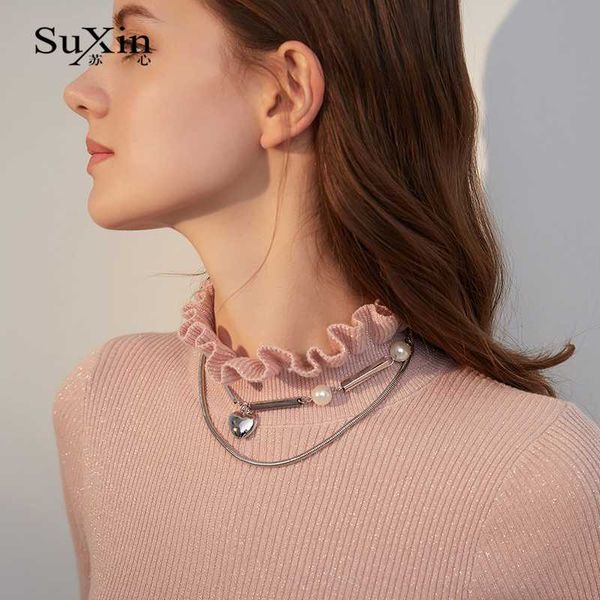 suxin 2020 new temperament necklace for women retro multi-layer heavy metal heart pendant necklace jewelry gift, Silver
suxin 2020 new temperament necklace for women retro multi-layer heavy metal heart pendant necklace jewelry gift, Silver