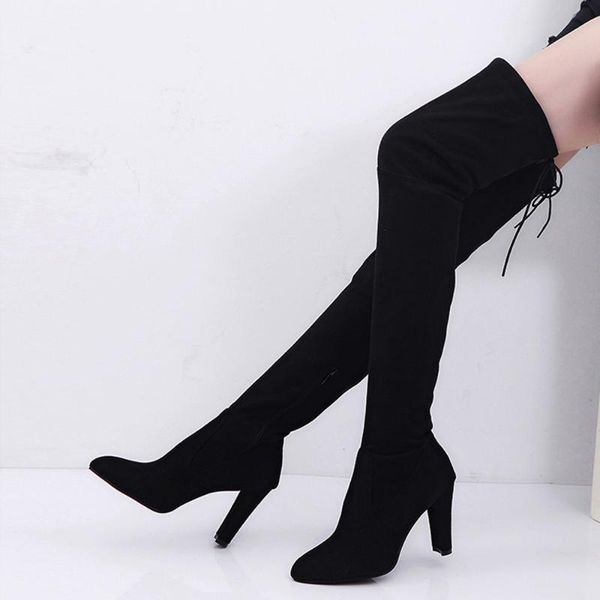 boots sagace fashion women winter stretch faux slim high heels over the knee lace up ladies shoes #45, Black
boots sagace fashion women winter stretch faux slim high heels over the knee lace up ladies shoes #45, Black