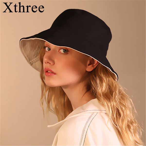 xthree summer hats for women bucket hat ladies hat cotton beach cap sun female england style, Blue;gray
xthree summer hats for women bucket hat ladies hat cotton beach cap sun female england style, Blue;gray