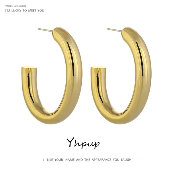 stud yhpup charm c shape earrings simple metal texture brincos for female party design pendientes mujer moda, Golden;silver
stud yhpup charm c shape earrings simple metal texture brincos for female party design pendientes mujer moda, Golden;silver
