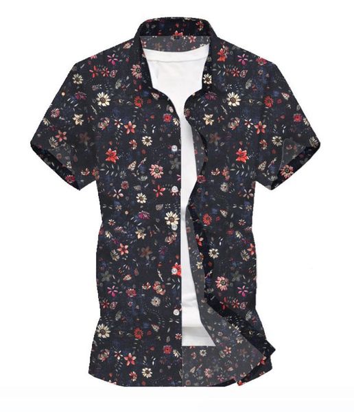 mens shirts fashion floral pattern shirts casual short sleeve turn-down collar shirts mens spring summer clothing, White;black
mens shirts fashion floral pattern shirts casual short sleeve turn-down collar shirts mens spring summer clothing, White;black
