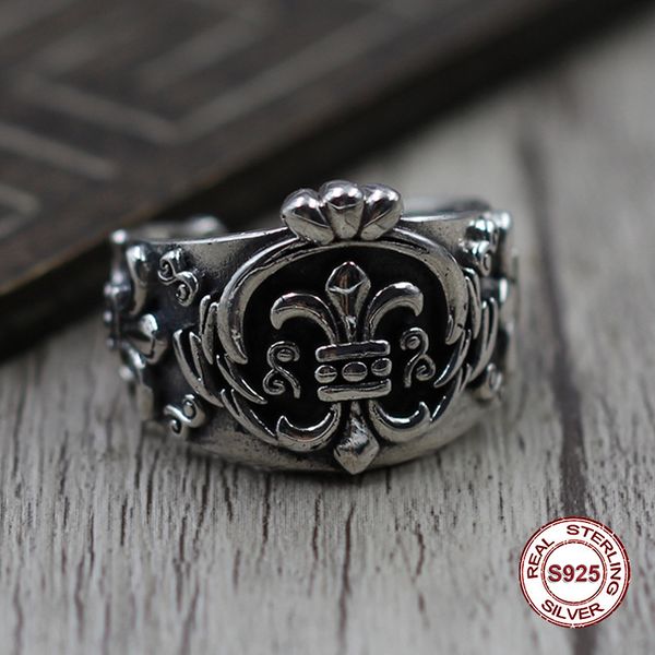 s925 pure silver men's ring personality do old restoring ancient ways punk style classic ring of anchor cross gift your lover
s925 pure silver men's ring personality do old restoring ancient ways punk style classic ring of anchor cross gift your lover