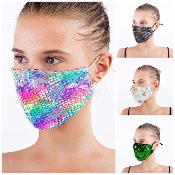 dhl fast ship fashion bling bling sequin protective mask dustproof washable windproof reuse face mask elastic earloop mouth mask
dhl fast ship fashion bling bling sequin protective mask dustproof washable windproof reuse face mask elastic earloop mouth mask