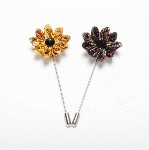 flower brooch men women brooch pins iced out pin jewelry fashion broche for male ing, Gray
