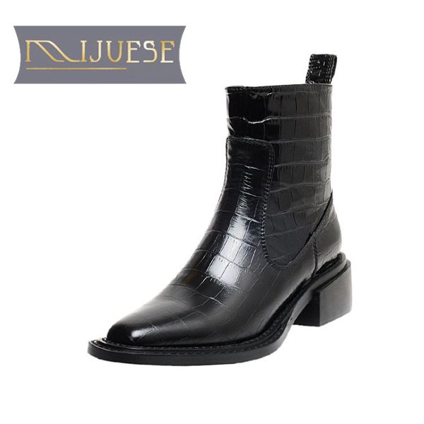 mljuese 2021 women mid-calf boots cow leather winter short plush square toe zipper high heels female riding boots size 40, Black
mljuese 2021 women mid-calf boots cow leather winter short plush square toe zipper high heels female riding boots size 40, Black