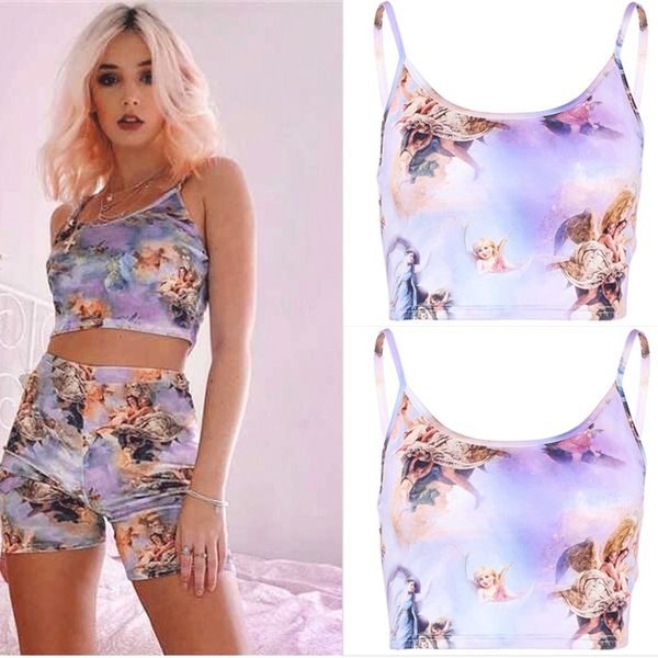 septhydrogen brand designer fashion women's angel print vest bra crop blouse printed boob tube tank strappy bandeau stret, White
septhydrogen brand designer fashion women's angel print vest bra crop blouse printed boob tube tank strappy bandeau stret, White