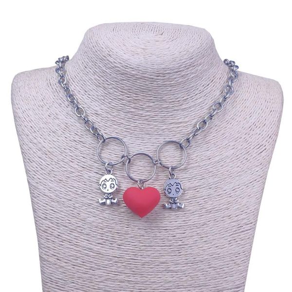 punk funk style boy and girl stainless steel red heart retro chain necklace unique birthday mother's day mother gift bj001-12, Silver
punk funk style boy and girl stainless steel red heart retro chain necklace unique birthday mother's day mother gift bj001-12, Silver