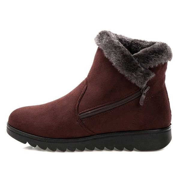 female ankle boots snow boots short slip on flat casual female zipper casual shoes warm comfort 42 43, Black
female ankle boots snow boots short slip on flat casual female zipper casual shoes warm comfort 42 43, Black