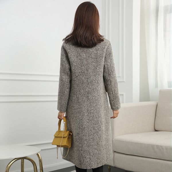 women's wool & blends 2021 coat female long autumn winter jacket women woolen coats natural pocket manteau femme wyq1984 en s, Black
women's wool & blends 2021 coat female long autumn winter jacket women woolen coats natural pocket manteau femme wyq1984 en s, Black