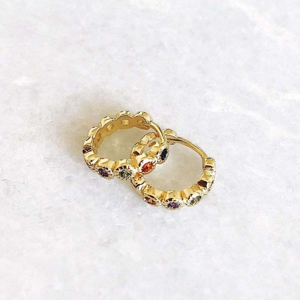 hoop & huggie lozrunve idesbloqueio jewellery gold plated rainbow zircon mini earring silver 925, Golden;silver
hoop & huggie lozrunve idesbloqueio jewellery gold plated rainbow zircon mini earring silver 925, Golden;silver