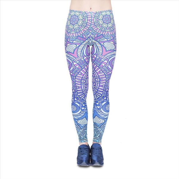women legging mandala blue ombre printing fashion bottoms high waist fitness leggings stretch pants for womens, Black
women legging mandala blue ombre printing fashion bottoms high waist fitness leggings stretch pants for womens, Black