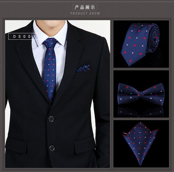 3 pcs men necktie set bowtie slim necktie slim skinny narrow men tie dress handkerchief pocket square suits sets, Blue;purple
3 pcs men necktie set bowtie slim necktie slim skinny narrow men tie dress handkerchief pocket square suits sets, Blue;purple