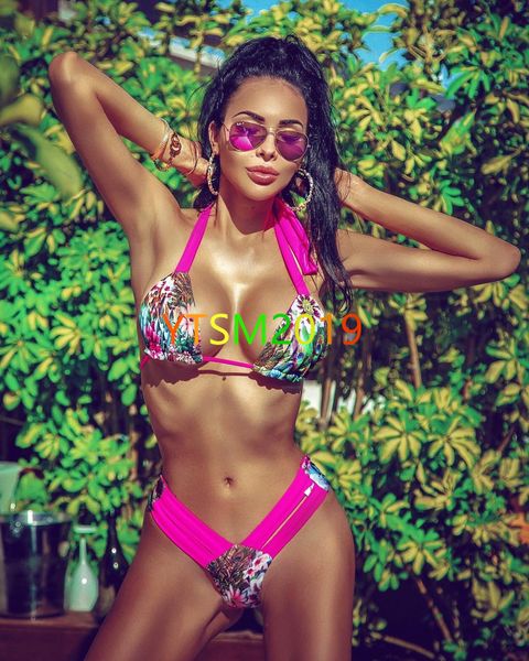 women's halter swimwear bikini print swimsuit summer style swimming suit fashion bathing suit, White;black
women's halter swimwear bikini print swimsuit summer style swimming suit fashion bathing suit, White;black