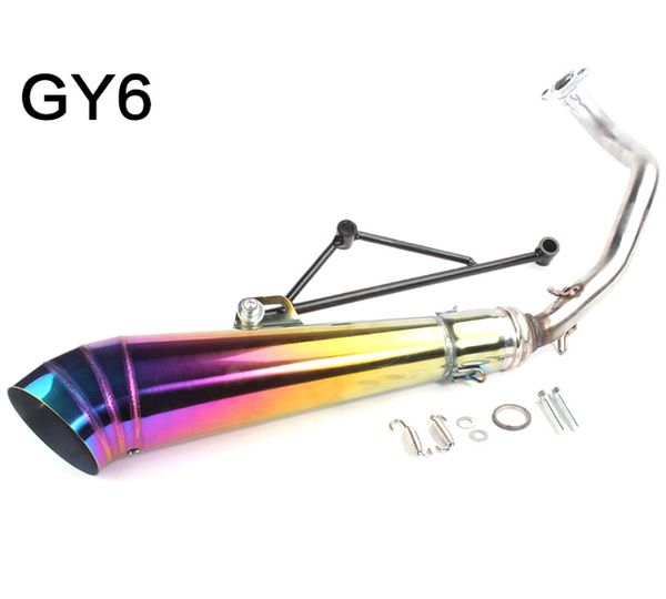 gy6 125 150 cc full system motorcycle scooter yoshimura slip on muffler exhaust pipe fit 157qmj 152qmi 4 stroke engine 
gy6 125 150 cc full system motorcycle scooter yoshimura slip on muffler exhaust pipe fit 157qmj 152qmi 4 stroke engine