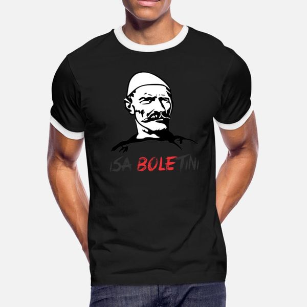 albanian om fighter isa boletini t shirt men loose tee shirt o neck gents loose fashion summer original
