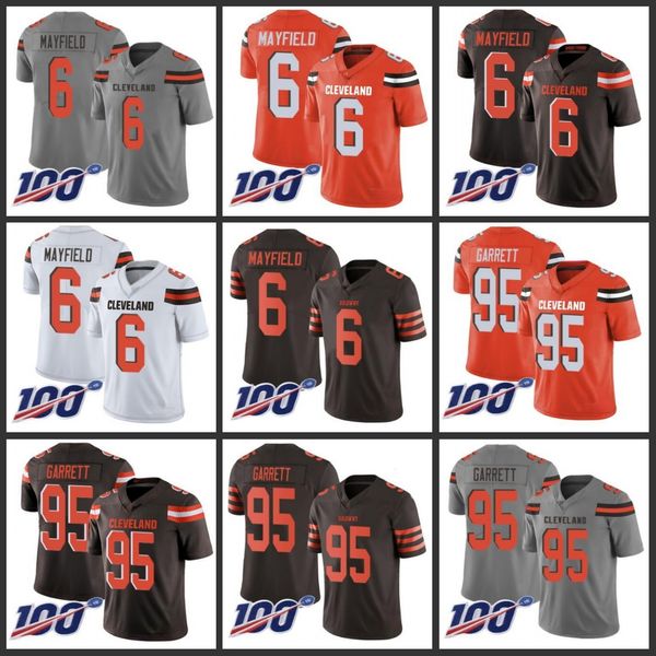 cleveland browns men #6 baker mayfield 95 myles garrett orange alternate men women youth stitched 100th limited jersey, Black;red
cleveland browns men #6 baker mayfield 95 myles garrett orange alternate men women youth stitched 100th limited jersey, Black;red
