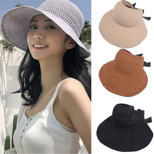 wide brim hats women summer visors empty hat sun large beach straw chapeau femme uv protection cap, Blue;gray
wide brim hats women summer visors empty hat sun large beach straw chapeau femme uv protection cap, Blue;gray