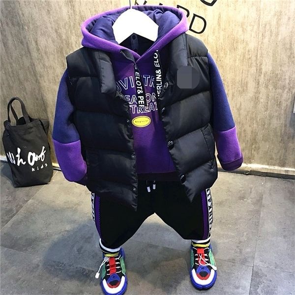 3pcs boys christmas outfit kids thanksgiving clothing baby causal jacket patchwork hoodie and velvet pant set children 2-7t c0924, White
3pcs boys christmas outfit kids thanksgiving clothing baby causal jacket patchwork hoodie and velvet pant set children 2-7t c0924, White