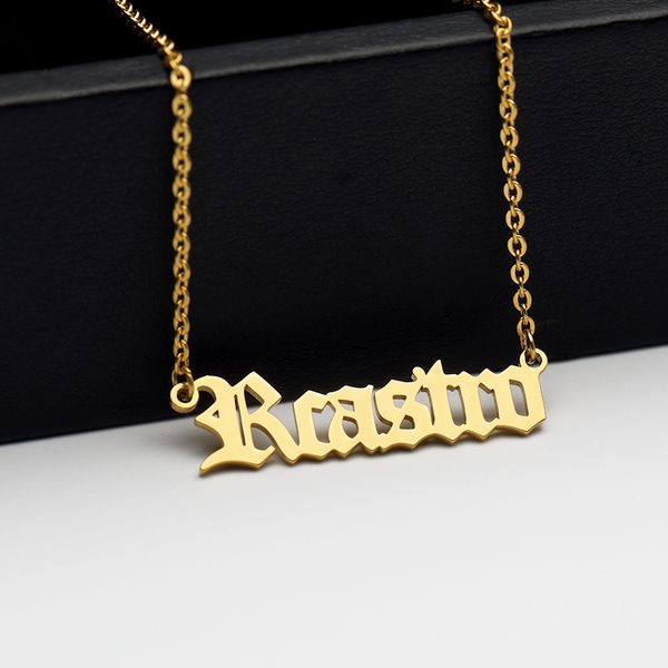 women choker old english font necklace vintage custom letter number birth year pendant necklaces stainless steel jewelry, Silver
women choker old english font necklace vintage custom letter number birth year pendant necklaces stainless steel jewelry, Silver