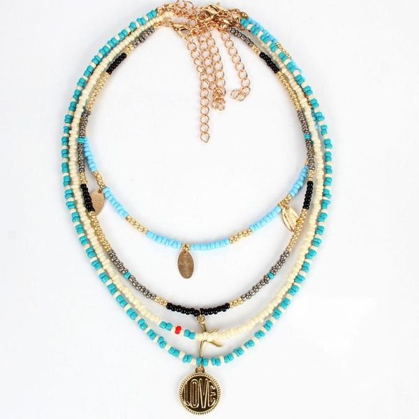 bohemian multi-layer rice beads personality wild handmade beaded clavicle chain sweater chain, Silver
bohemian multi-layer rice beads personality wild handmade beaded clavicle chain sweater chain, Silver