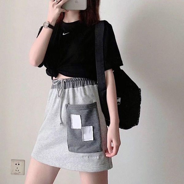 nk summer ladies skirt white sides swearpants high elastic waist short skirts women joggers fitness skirt with pockets, Black
nk summer ladies skirt white sides swearpants high elastic waist short skirts women joggers fitness skirt with pockets, Black