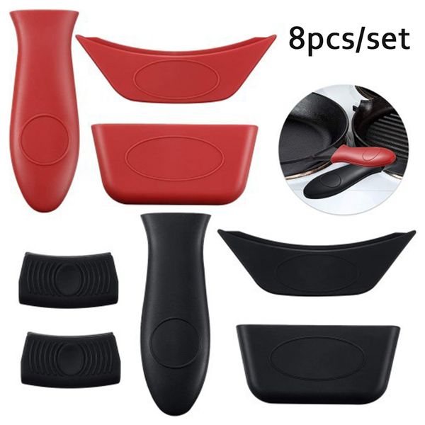 8pcs/set mitt heat resistant pot handle holder soft silicone removable non slip
8pcs/set mitt heat resistant pot handle holder soft silicone removable non slip