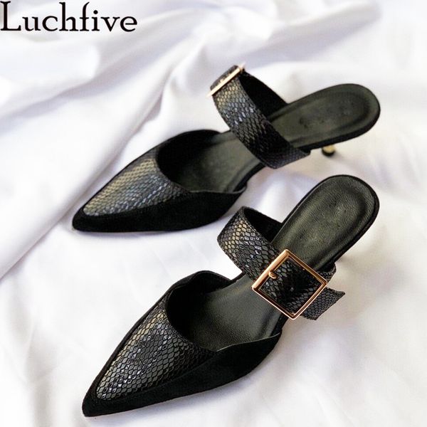 pointed wrap toe leather slippers women black crocodile skin buckle kitten heels slippers summer formal dress shoes mules woman
pointed wrap toe leather slippers women black crocodile skin buckle kitten heels slippers summer formal dress shoes mules woman