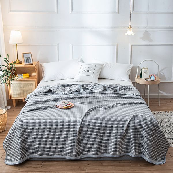 100%cotton knitted blanket single summer thread blankets queen size for adults gray solid color towel blanket king size
100%cotton knitted blanket single summer thread blankets queen size for adults gray solid color towel blanket king size