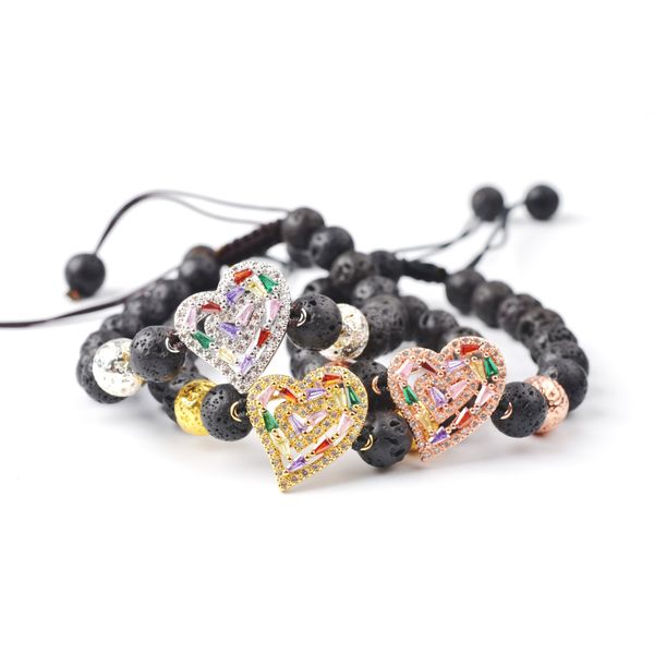 wholesale new style natural volcanic stone love heart energy bracelet hand woven string adjustable lava bracelet, Black
wholesale new style natural volcanic stone love heart energy bracelet hand woven string adjustable lava bracelet, Black