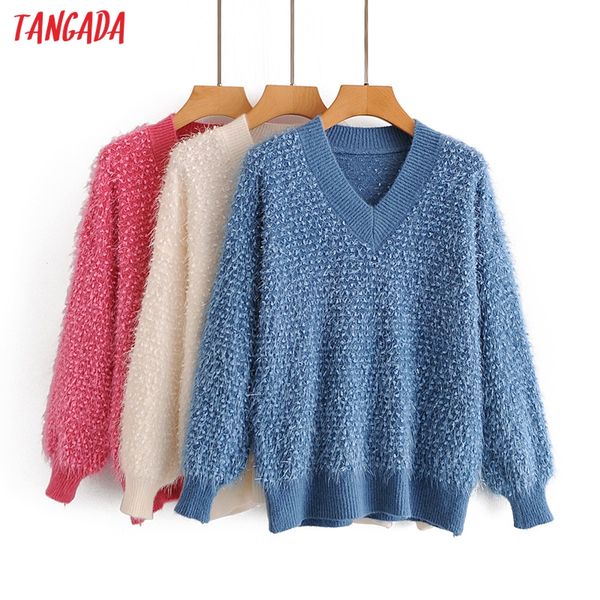 tangada women 2020 fashion blue oversized tassel knitted sweater v neck long sleeve female pullovers chic 3a378, White;black
tangada women 2020 fashion blue oversized tassel knitted sweater v neck long sleeve female pullovers chic 3a378, White;black