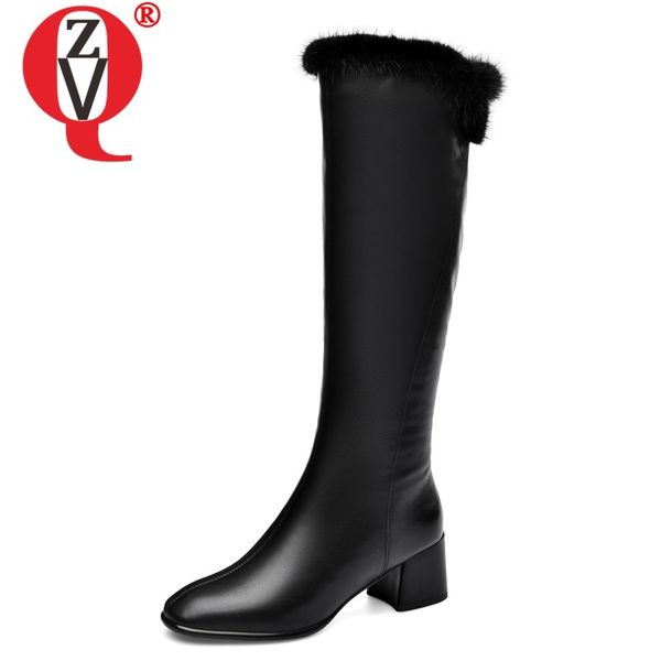 boots zvq winter concise knee high outside warm heels zip genuine leather square toe office women shoes drop, Black
boots zvq winter concise knee high outside warm heels zip genuine leather square toe office women shoes drop, Black