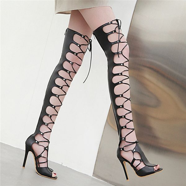 ymechic 2020 summer sexy over knee high boots женщины peep toe крест ремень бедро высокий каблук гладиатор сандалии женская обувь большого р, Black
ymechic 2020 summer sexy over knee high boots женщины peep toe крест ремень бедро высокий каблук гладиатор сандалии женская обувь большого р, Black