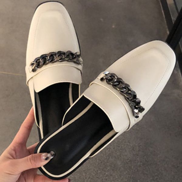mules woman slippers metal chain shoes ladies women solid flats female casual slides women's comfortable footwear plus size 41, Black
mules woman slippers metal chain shoes ladies women solid flats female casual slides women's comfortable footwear plus size 41, Black