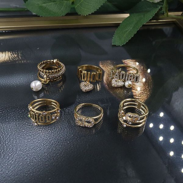 christian 2020 luxury designer letter vintage ring for women brass fashion adjustable channel ring party gift jewelry brand cd wholesale, Silver
christian 2020 luxury designer letter vintage ring for women brass fashion adjustable channel ring party gift jewelry brand cd wholesale, Silver