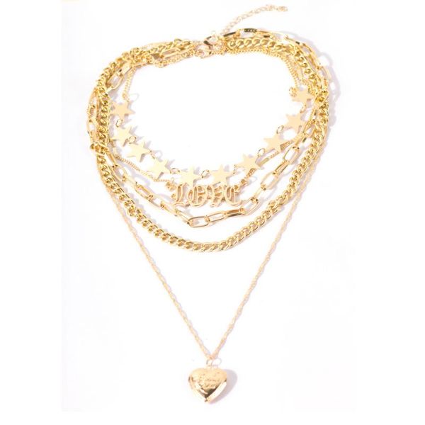 multi layer star choker necklace for women punk love heart link chain letter necklaces statement jewelry gift hip hop jewelry, Silver
multi layer star choker necklace for women punk love heart link chain letter necklaces statement jewelry gift hip hop jewelry, Silver