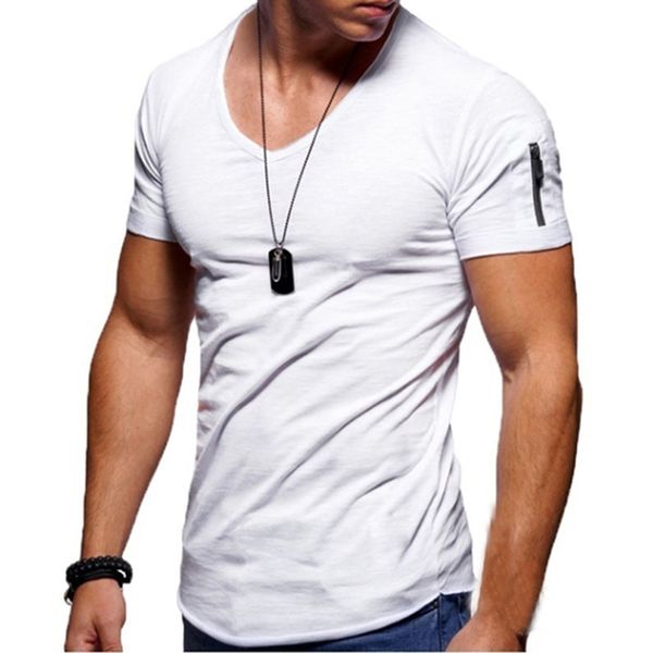mens soft solid color tee shirt men fitness casual for male short sleeve t-shirt summer v neck fitness slim mens clothing, White;black
mens soft solid color tee shirt men fitness casual for male short sleeve t-shirt summer v neck fitness slim mens clothing, White;black