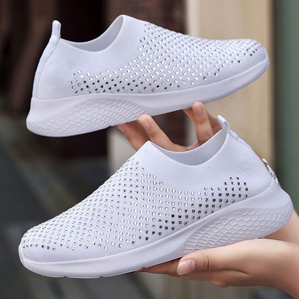 women breathable mesh platform sneakers slip on soft ladies casual walking shoes woman knitted sock shoes flats plus size, Black
women breathable mesh platform sneakers slip on soft ladies casual walking shoes woman knitted sock shoes flats plus size, Black