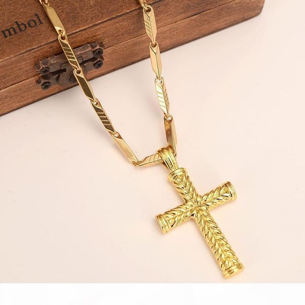men's women cross 18 k solid gold gf charms lines pendant necklace fashion christian jewelry factory wholesalecrucifix god gift, Silver
men's women cross 18 k solid gold gf charms lines pendant necklace fashion christian jewelry factory wholesalecrucifix god gift, Silver