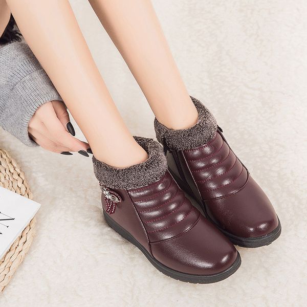 female footwear winter shoes for women ankle pu leather waterproof booties mom tassel shoes 2020 fashion, Black
female footwear winter shoes for women ankle pu leather waterproof booties mom tassel shoes 2020 fashion, Black