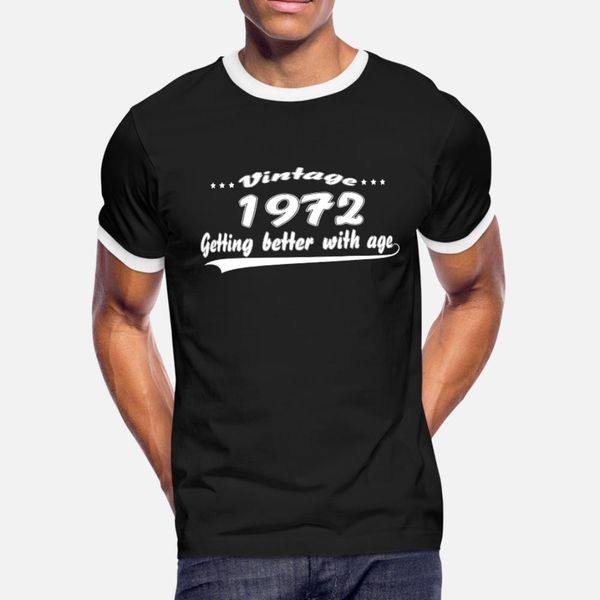vintage 1972 getting better with age t shirt men personalized short sleeve plus size 3xl gents sunlight fashion summer style natural shirt, White;black
vintage 1972 getting better with age t shirt men personalized short sleeve plus size 3xl gents sunlight fashion summer style natural shirt, White;black