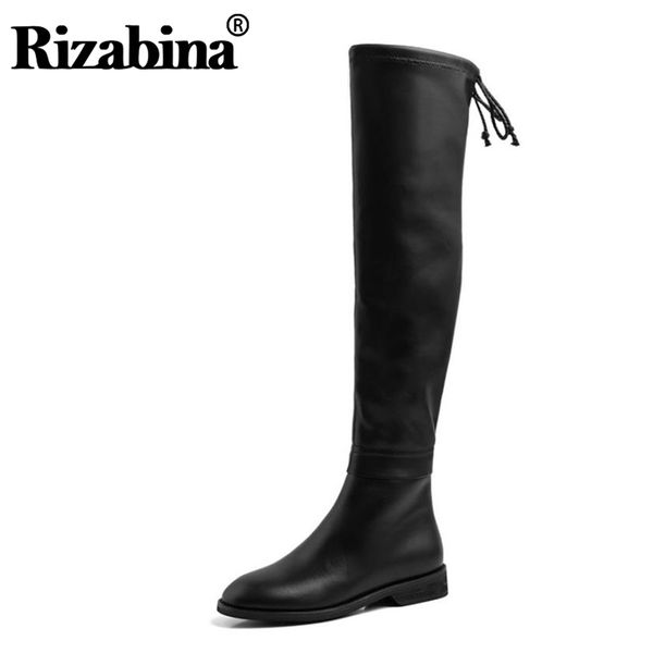 boots rizabina solid color women over the knee high real leather flat shoes fashion casual walk size 34-39, Black
boots rizabina solid color women over the knee high real leather flat shoes fashion casual walk size 34-39, Black